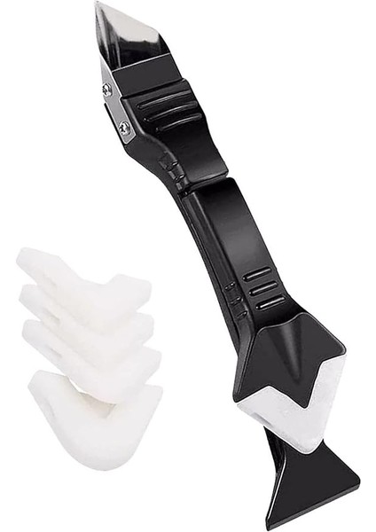 Sıyırıcı Silikon Fayans Uygulayıcı Nane Kazıyıcı Aparat 3ü1 Arada, , Tek Ebat