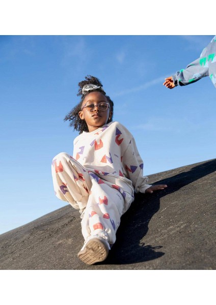 La’ciel Paris Navi Sloganlı Oversize Takım Beyaz