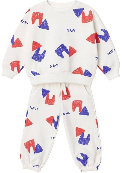 La’ciel Paris Navi Sloganlı Oversize Takım Beyaz fiyatları