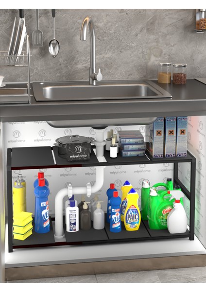 Genişletilebilir Raf Ayarlanabilir Düzenleyici Suya Dayanıklı Mutfak Düzenleyici Banyo Düzenleyici fırsatları