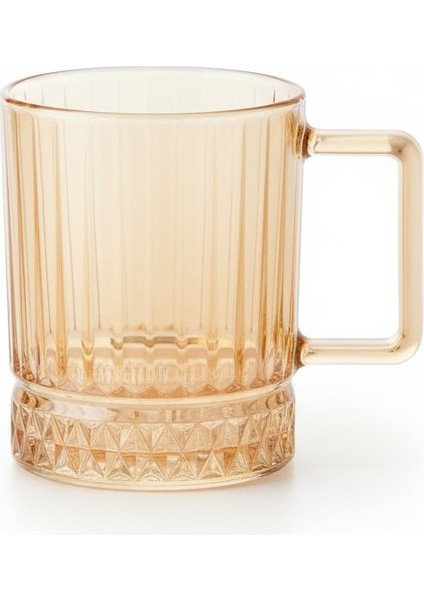 Elysia Dekor Amber Renk 6 Kişilik Cam Çay-Kahve Kupa Takımı – 6 x 210 Ml. fırsatları