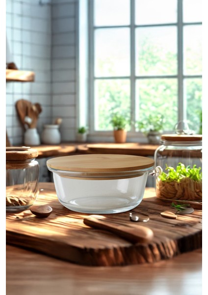 Selora Cam 3’lü Saklama Kabı Seti Bambu Kapaklı 400 ml – 620 ml – 950 ml fırsatları