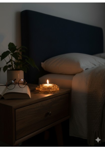 Epoksi Mumluk Altın ve Gümüş Varaklı – Sıcak ve Şık Atmosfer - Dekoratif Şeffaf Epoksi Mumluk – Modern ve Minimalist Ortamlar fiyatları