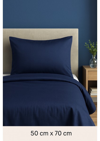 Pamuklu 50X70 cm 2’li Yastık Kılıfı Seti – Lacivert modelleri