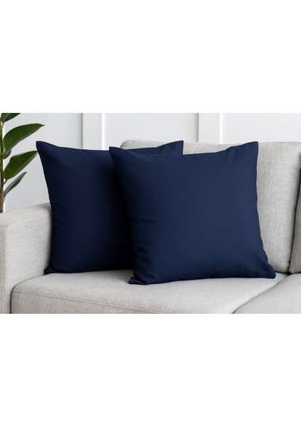 Pamuklu 50X70 cm 2’li Yastık Kılıfı Seti – Lacivert fırsatları