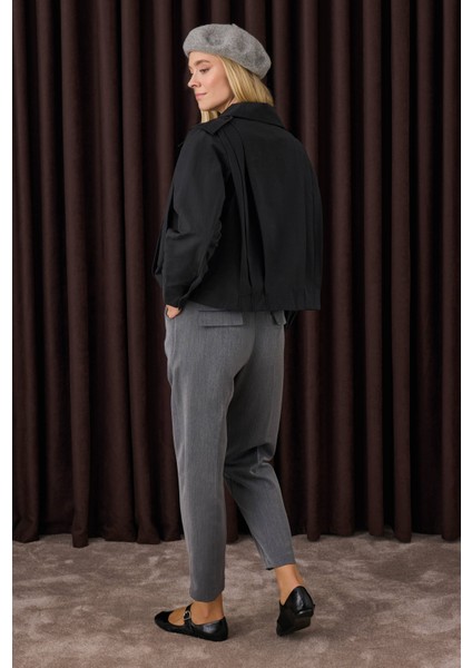 Kısa Pileli Ceket Siyah indirimleri