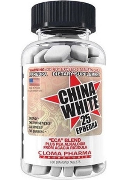 China White Ephedra Fat Burner 100 Tablet