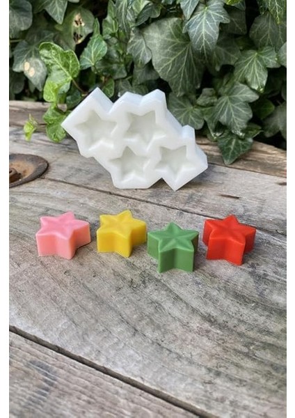 Concept Yıldız Mini Dörtlü Mum Kalıbı (Silikon) modelleri