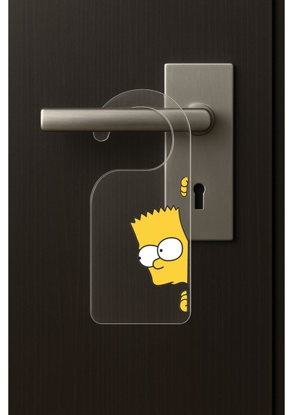 Baskılı Otel Oda Ev Daire Yatak Çocuk Odası Için Desenli Kapı Kolu Askısı Barth