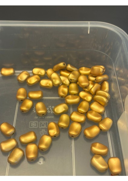 50 Adet 1 cm Sarı Fasulye Boncuk Takı Boncuğu modelleri