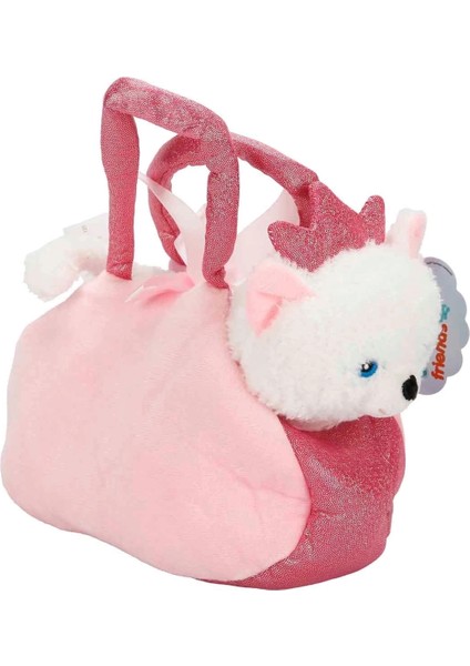 Peluş Kedi Köpek Taşıma Çantalı 20 cm