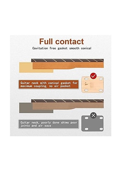 3 Adet Katı Akçaağaç Ahşap Gitar Shim Müzik Aleti Aksesuarları Koruma 0.25, 0.5 ve 1 Derece Gitar Plakası Aracı modelleri