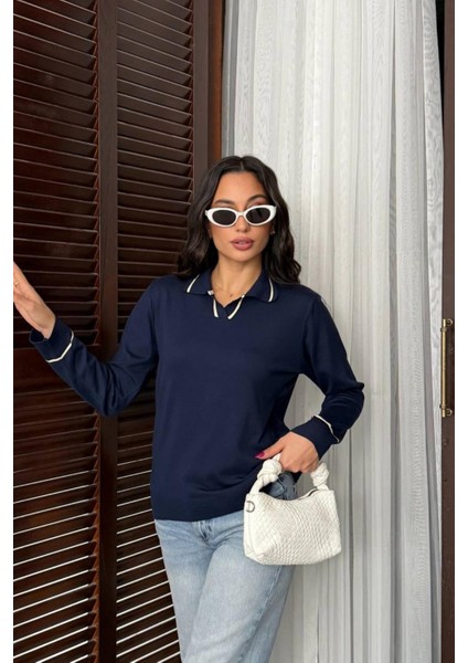 Ribelle Lacivert Triko Kazak