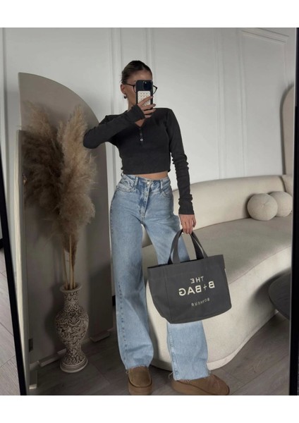 Konfor Modeli Yeni Sezon Yumuşak Dokulu Viskon V Yaka Önü Düğmeli Basic Esnek Örme Crop Bluz fırsatları