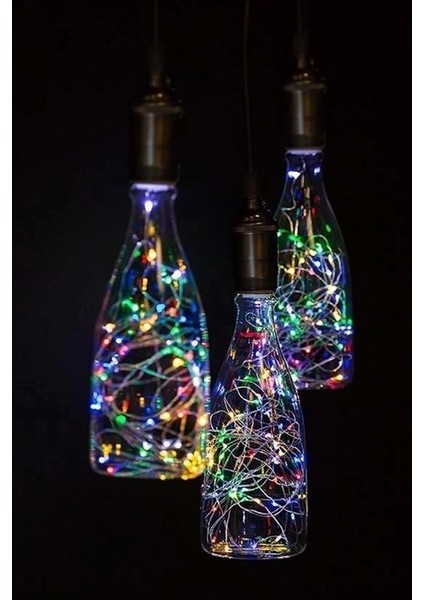 Pilli Renkli Peri LED Işık Dekoratif Aydınlatma 5 Metre Rgb LED modelleri