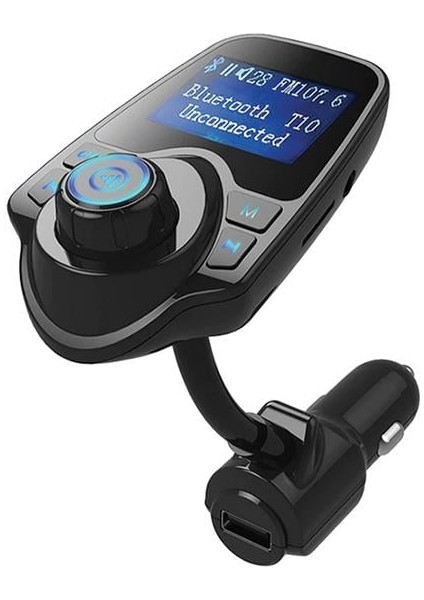 T10 Usb-Sd-Aux-Bluetooth Destekli 2.1A Fm Transmitter