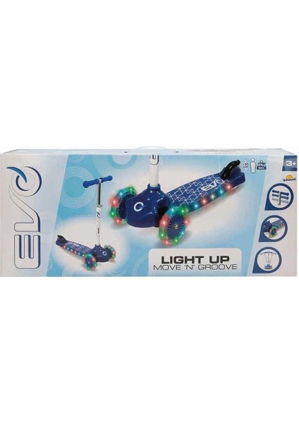 Evo Işıklı 3 Tekerlekli Mavi Scooter modelleri