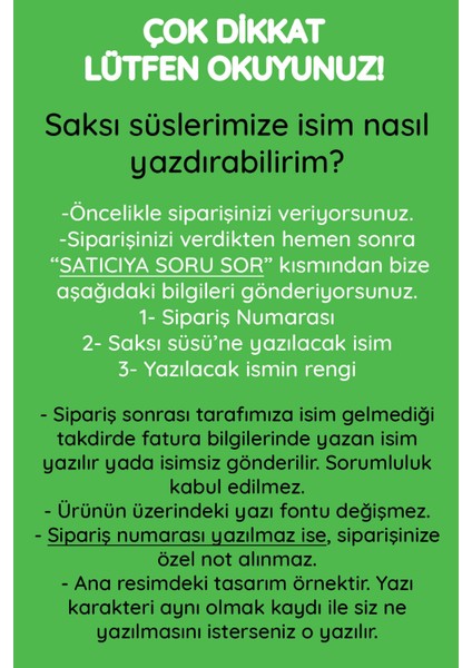Kişiye Özel Isim Kelime Yazılı Uv Baskılı Şeffaf Dekoratif Pleksi Saksı Süsü - Tsrm 24 fiyatları