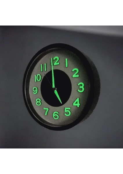 Fosforlu Kabartma Rakam Küçük Çocuk Odası Siyah Beyaz Duvar Saati Çap 22 cm indirimleri