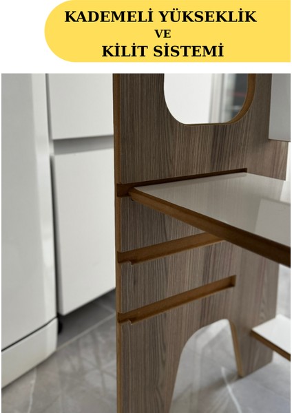 Öğrenme Kulesi Güvenlik Panelli ve Yükseklik Ayarlı Öğrenme Kulesi ve Bebek Merdiveni fiyatları