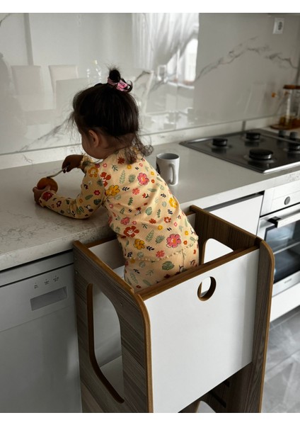 Öğrenme Kulesi Güvenlik Panelli ve Yükseklik Ayarlı Öğrenme Kulesi ve Bebek Merdiveni indirimleri