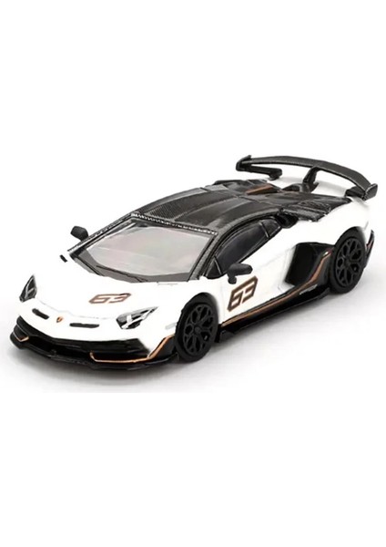 Mini Gt 1/64 Lamborghini Aventador Svj 63 Bianco Asopo modelleri