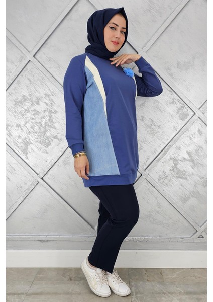 Kadın Kombinli Tül Çiçek Detaylı Tesettür Tunik fiyatları