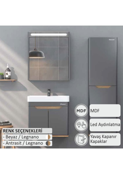 Lenon Banyo Dolabı 60 cm (Boy Dolabı Dahil Değildir.) fiyatları