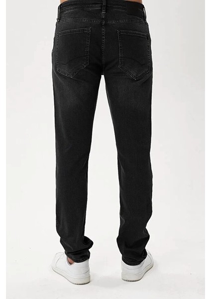 Panama x 812-02 Likralı Dar Kesim Dar Paça Erkek Kot Pantolon Antracite fırsatları