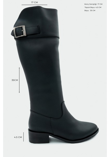 Daniel Siyah Deri Toka Detaylı Çizme fiyatları