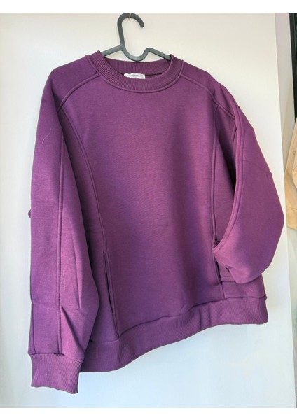 Kadın Mor Cepli Sweatshirt fırsatları