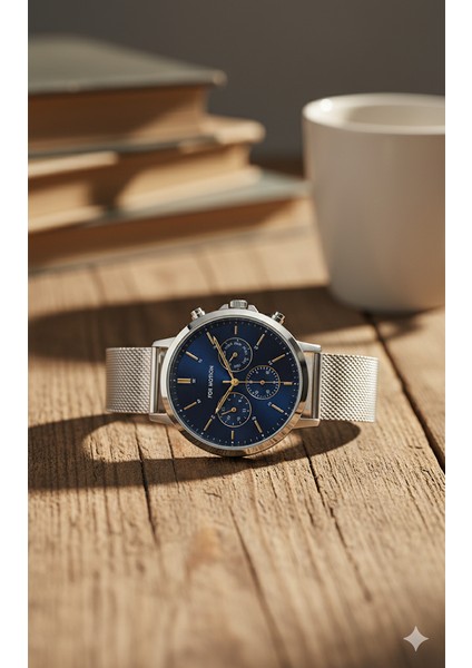 Erkek Kol Saati Gümüş Renk, Mavi Kadran - Şık Hasır Kordon, 2 Yıl Garantili fiyatları