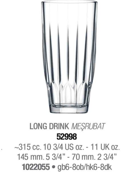 Diamond 8" Lı Meşrubat Bardağı (Nobleev) fırsatları