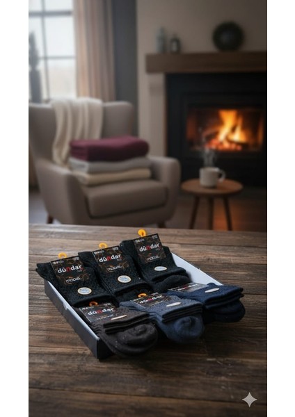 Dündar Unisex Modal Soket Çorap, Asorti, 12'li Kutu