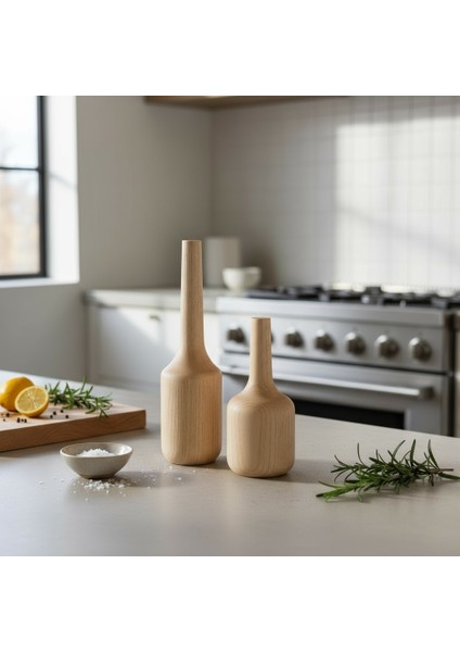 El Yapımı Diş Budak Ahşap Vazo Seti fırsatları