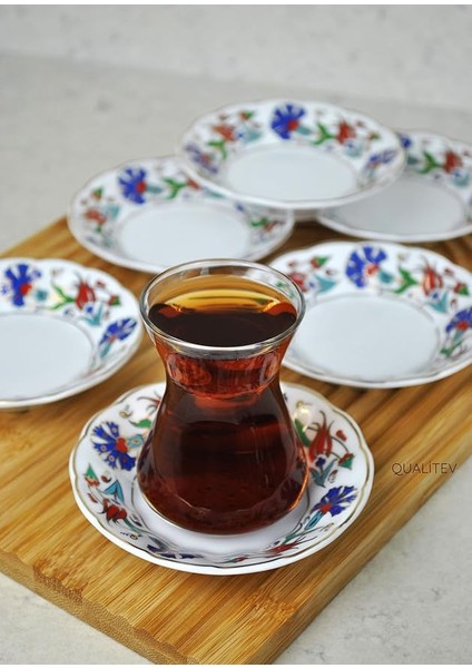 Porselen Çay Tabağı Lale Motifli Osmanlı Deseni fiyatları