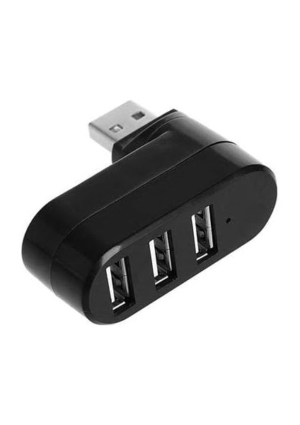 3 Portlu USB 2.0 Hub Döner Kafalı Splitter Hub Adaptör Siyah fırsatları