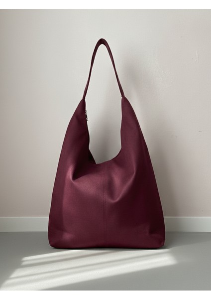 Aria Süet Geniş Omuz Çantası