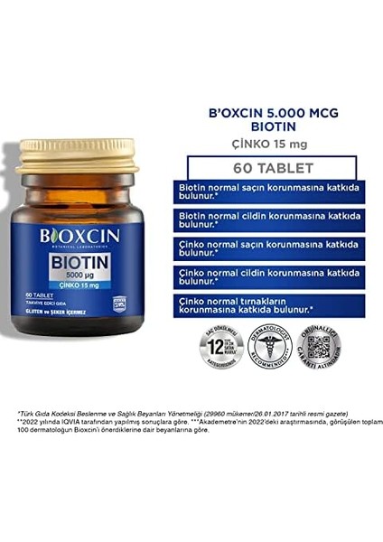 Bioxcin Biotin Saç Bakım Seti – Dökülme Karşıtı Şampuan 300 ml + Biotin 5000 Mcg 60 Tablet – Saç Sağlığı Için Takviye Edici Set fiyatları