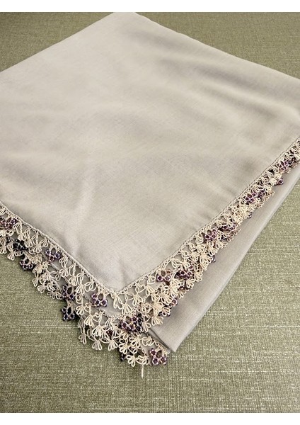 Anne Eli Ile Işlenmiş Tığ Oyalı Yazma Örtü Yerli Üretim 100X100CM modelleri