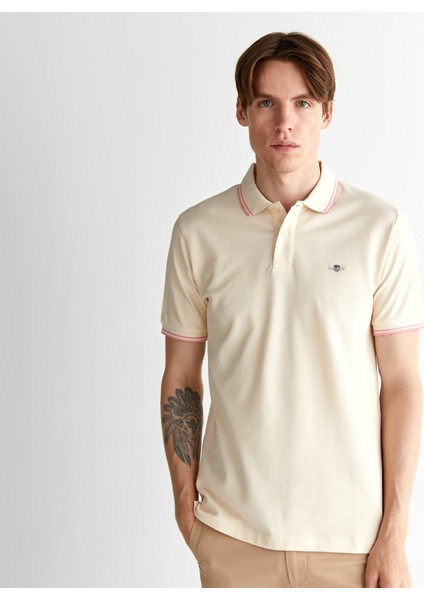 Erkek Krem Regular Fit Polo fırsatları
