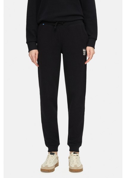 Maraıs Siyah Daralan Kesim Paçası Lastikli Baskılı Standard Fit Kadın Eşofman Alt fiyatları