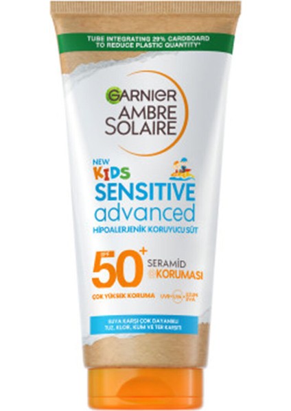 2 Adet Garnier Ambre Solaire Sensitive Advanced Çocuk Hipoalerjenik Güneş Koruyucu Süt Spf 50+ 175 ml fiyatları