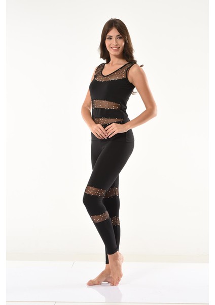 Derya Kurşun Puantiyeli Transparan Tayt Takım 1504 fırsatları