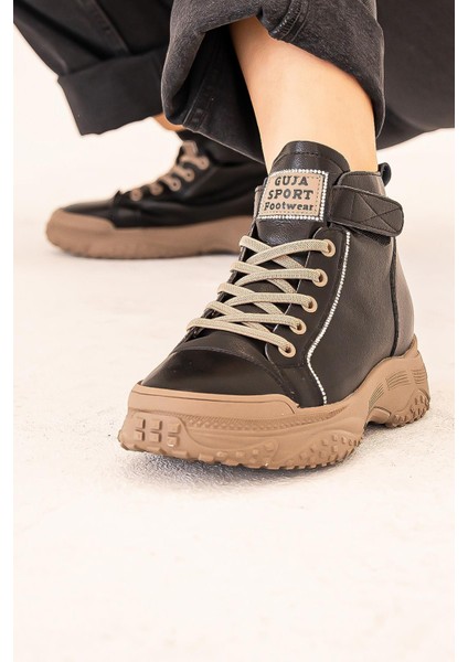 Lacy Guja Ithal Özel Seri Hakiki Deri Kadın Spor Bot Kömür modelleri