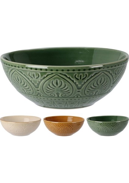Seramik Çok Renkli Kase Stoneware Kase 650ML 3ASS