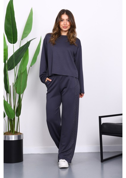 Füme Yanları Taş Detaylı Modal Takım