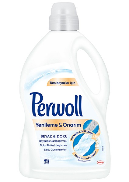 4 Adet Sıvı Bakım Deterjanı Beyazlar 54 Yıkama 2970 ml