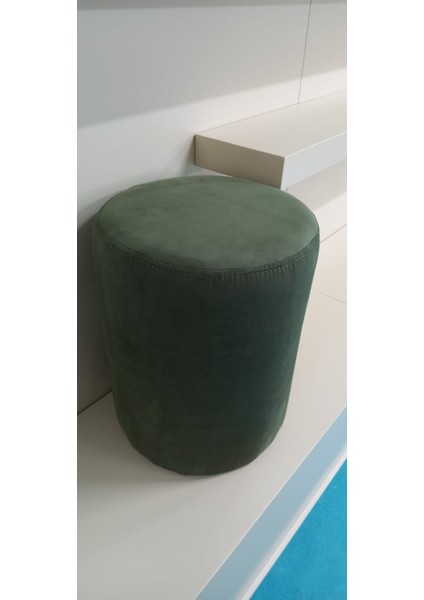 Evimşah Puf & Bench Yeşil Yuvarlak Puf