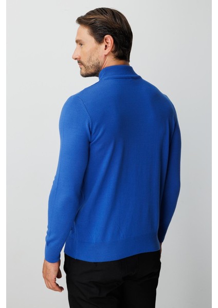 Saks Standart Fit Dar Kalıp Yarım Balıkçı Düz Uzun Kollu Triko indirimleri